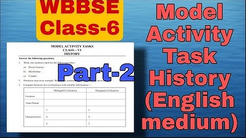 Model Activity Task History class 6 English medium#Englishmedium model Activity Task Class6 History