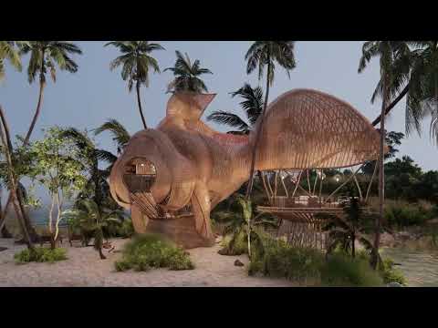 Goldfish-shaped beach bar by Thilina Liyanage