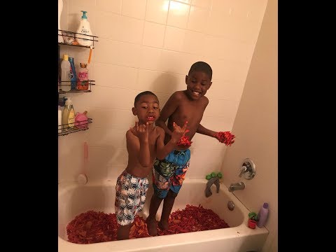 Hot Cheetos and Hot takis bath