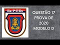 Questão 17 da Espcex 2020 - Prova Modelo D