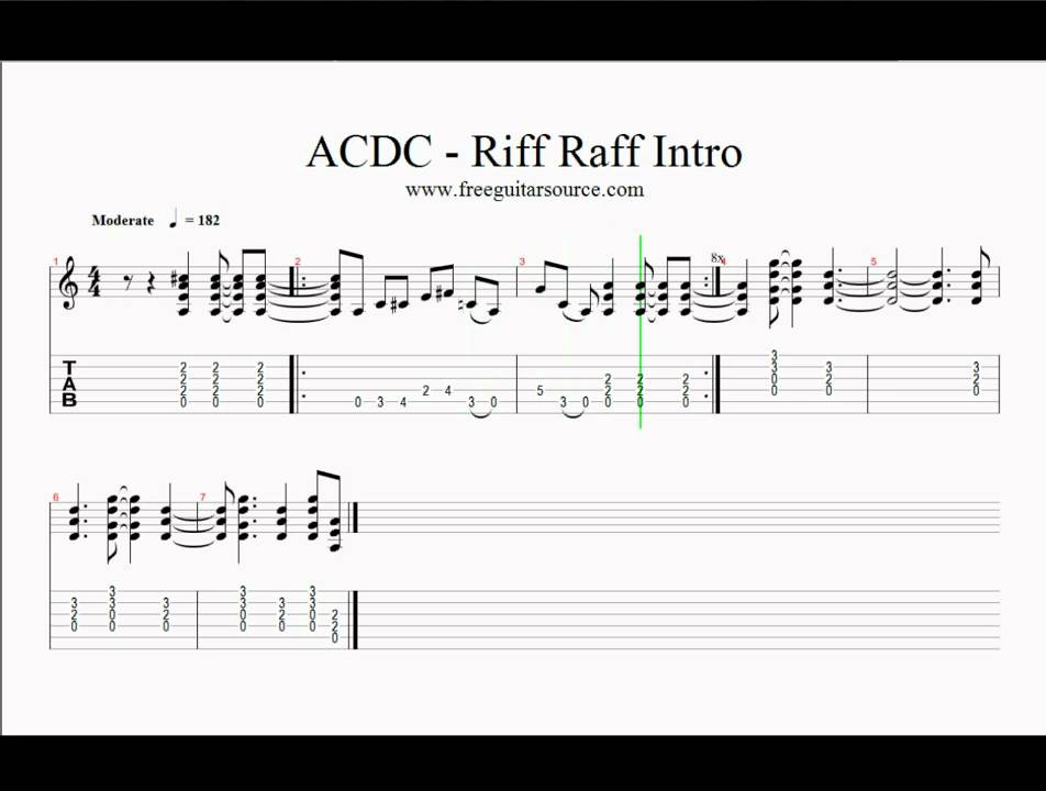 Penge gummi de grammatik ACDC - Riff Raff Intro Guitar Lesson - YouTube