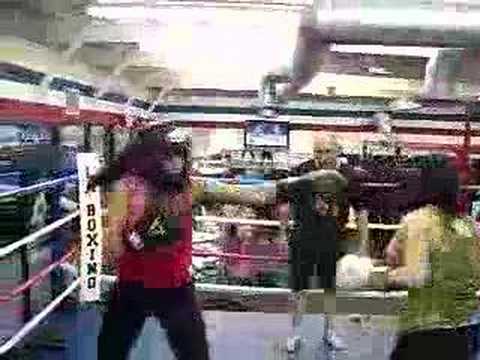 Lisa Nugent and Laurie Paolone Sparring at La Boxing