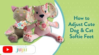 How to Adjust Cute Dog & Cat Softie Feet | Designs by JuJu screenshot 4