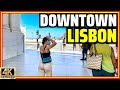 [4K] Downtown Lisbon! 😃 Walking Tour With Historical Facts! Portugal