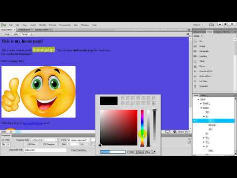 HTML DreamWeaver Styling Text