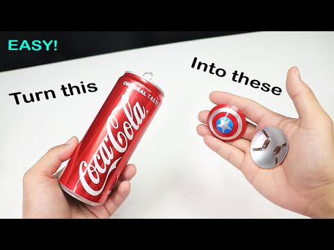 How to make Captain America&rsquo;s Shield using SODA can - SUPER EASY DIY!