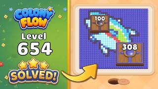 Colony Flow! - Level 654 Walkthrough 🧩 | Solution & Gameplay (ABI GAMES) 🐜