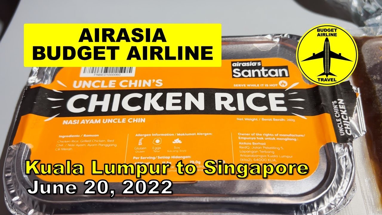 AirAsia Budget Airline A320 Kuala Lumpur to Singapore Jun 20 2022
