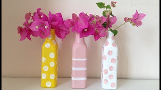 diy glass bottle decoration ideas, şişe boyama fikirleri