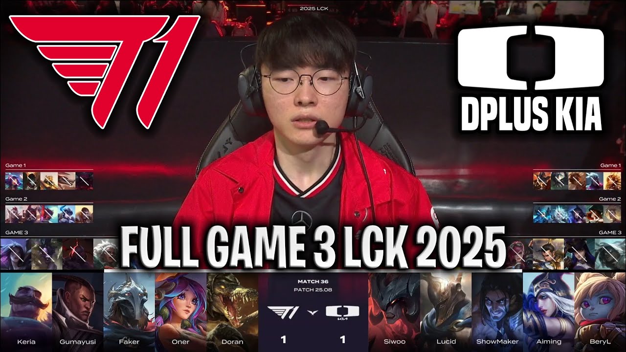 ЛУЧШАЯ ИГРА ВСЕХ ВРЕМЕН LCK?😱 - T1 против DK ИГРА 3 LCK ВЕСНА 2025 W4D3 | T1 против DPLUS KIA G3 ...