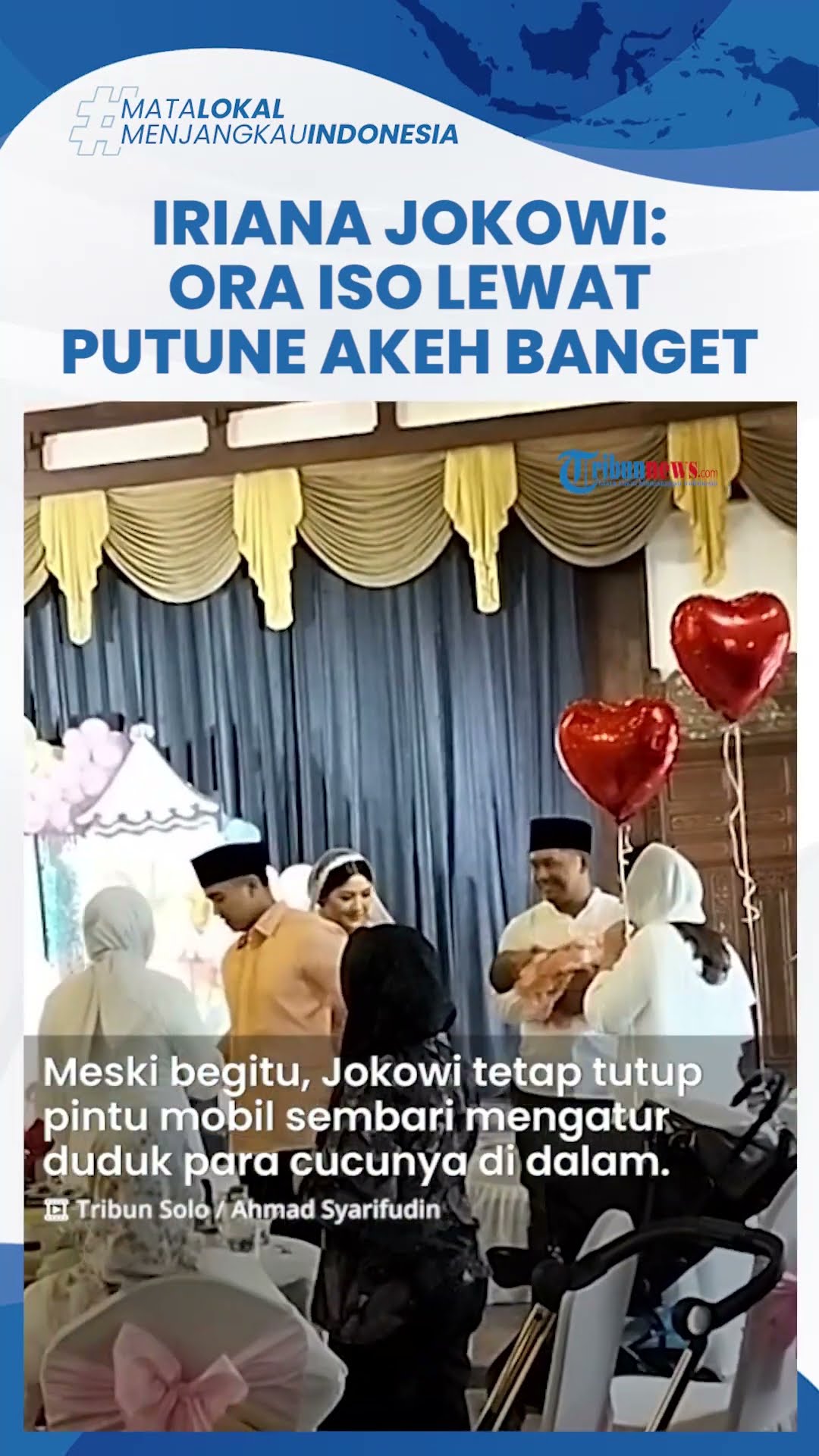 Momen Jokowi Kewalahan Atur Cucu seusai Hadiri Aqiqah Anak Kaesang, Iriana sampai Susah Masuk Mobil