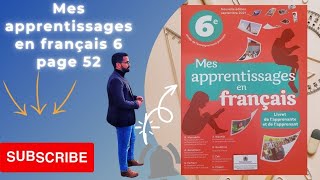 mes apprentissages en français 6 page 52 laccord du verbe الفرنسية المستوى السادس