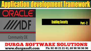 Application development framework(ADF)|| Enabling Security Part - 2