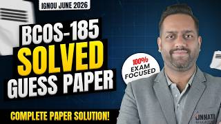BCOS 185 Guess Paper 2026 | IGNOU BCOS 185 Entrepreneurship Important Questions 2026