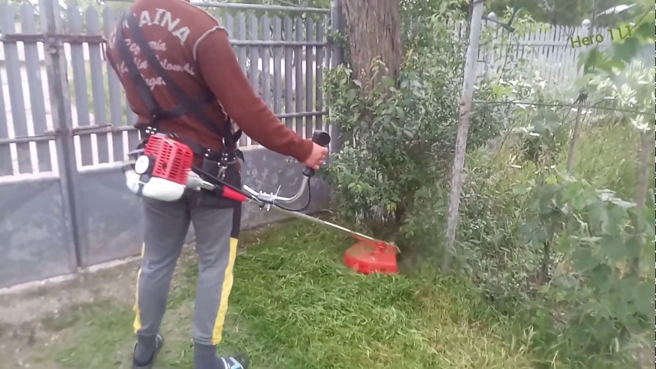 Motocoasă Hero 111 26cc 1cp prezentare și cosit cu fișca