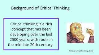 AEP800 Eilert Mini Assignment #1 Critical Thinking