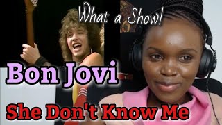 African Girl First Time Reaction to Bon Jovi - She Don't Know Me