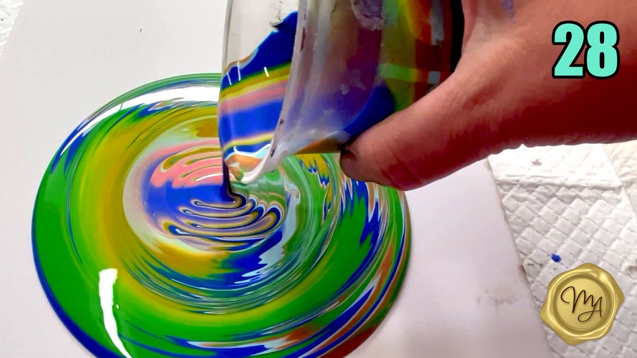 Акриловая заливка | Прямая заливка | День 28 из 30-дневного конкурса «Жидкое искусство» от Marjol...