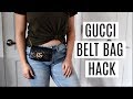 HOW TO WEAR THE GUCCI MARMONT SUPER MINI AS A BELT BAG WITH A LARGER WAIST