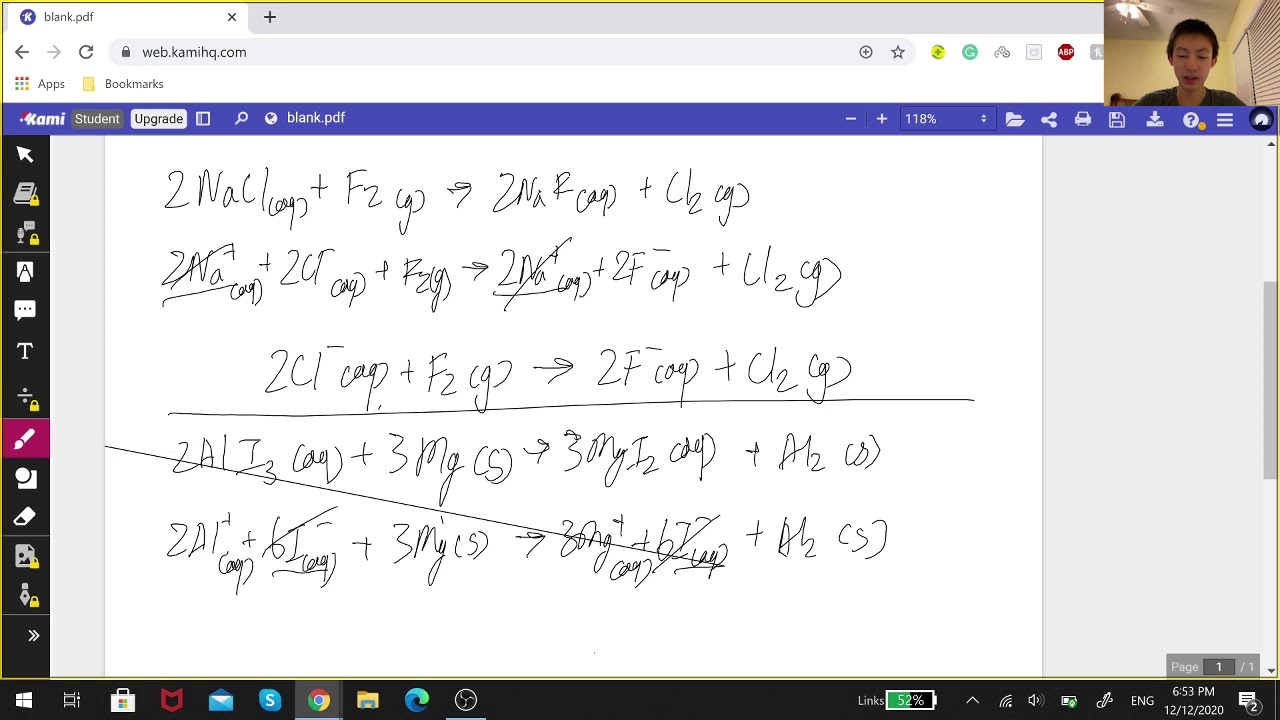 U6V10 Net Ionic Equations for Single Replacement Reactions - YouTube