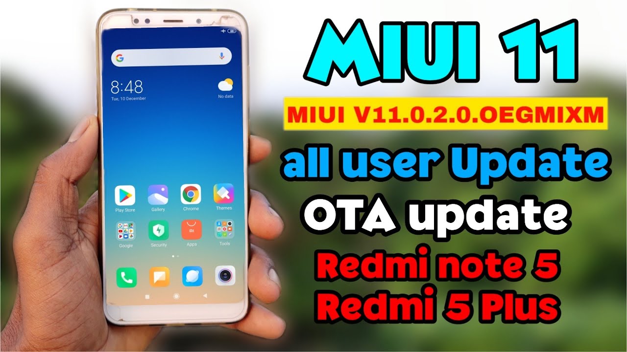 MIUI 11 OTA update Redmi note 5/Redmi 5 Plus !! official method 🔥 - YouTube