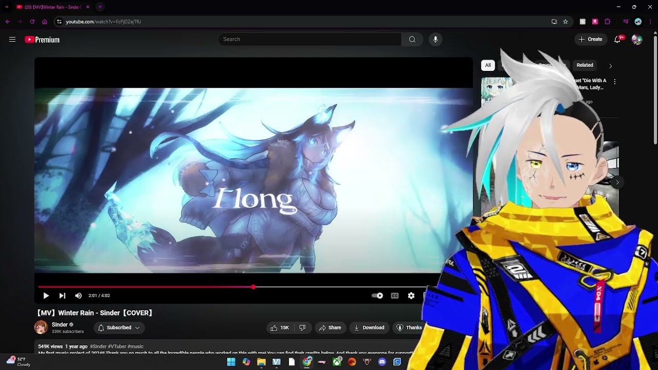 Arcade Reacts ep 14 - Winter Rain - Sinder @SinderVTuber 【COVER】