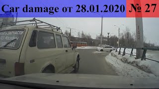 ДТП. Подборка аварий снятых на видеорегистратор. Car damage от 28.01.2020 выпуск № 27