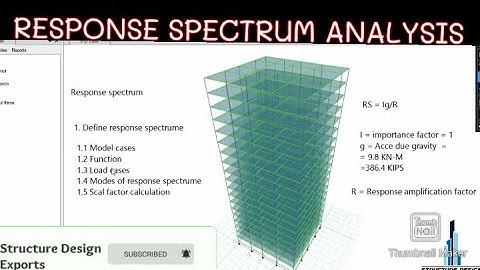 Lecture #10. Response spectrum analysis in ETAB.