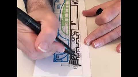 Andy Fletcher draws Time-Lapse Sketch of General Electric Tier 4 Locomotive