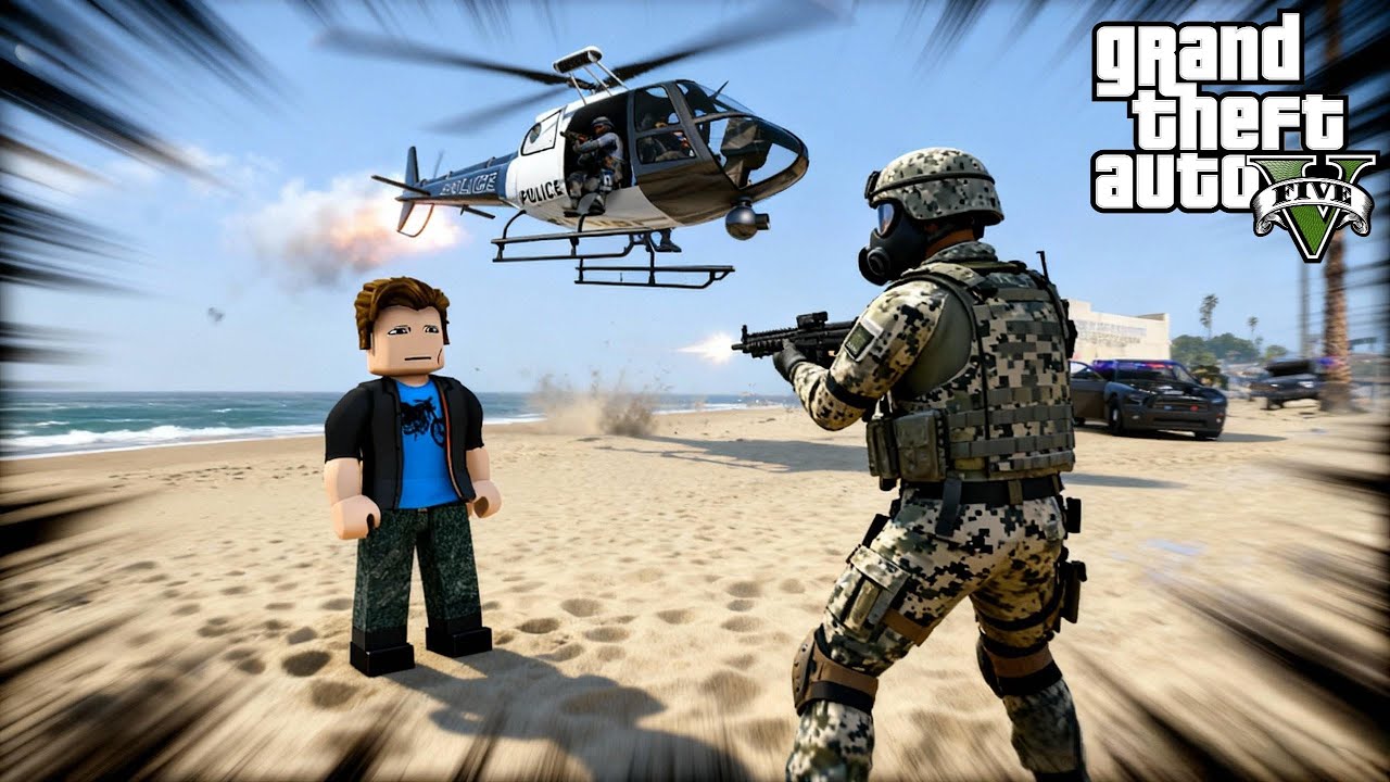 Playing GTA 5 In ROBLOX! (Mods) - YouTube