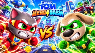 Talking Tom Hero Dash: Hero Tom vs Hero Ben! 🐱🔥🐶 Which Hero Is Better???  screenshot 3