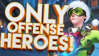 OVERWATCH ONLY OFFENSE HEROES NO COOLDOWNS CUSTOM GAME!!