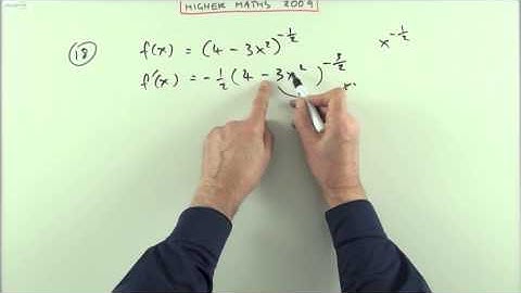2009 SQA Higher Maths:  paper 1 nos. 17 to 20