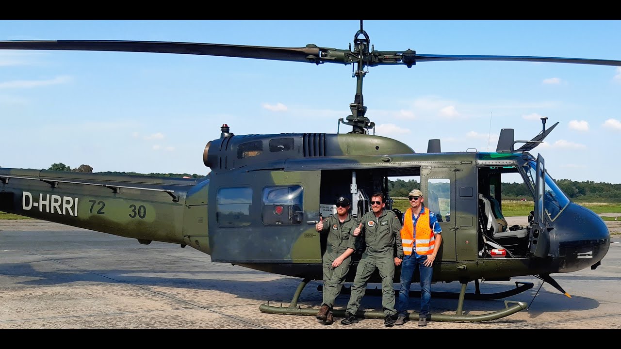 Bell UH 1D ( Huey) Start auf dem Flugplatz Worms  EDFV (Germany)
