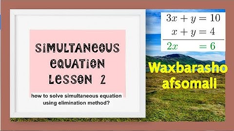 how to solve simultaneous equation using elimination method ?example 3