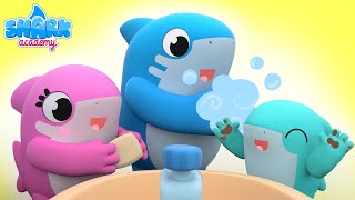 🛀 BABY SHARK learns to WASH his HANDS! | Good Behaviour For Kids