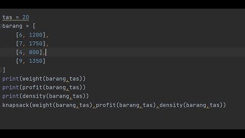 Algoritma Greedy pada Knapsack 0/1