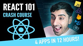 React JS Crash Course for Beginners - Build 4 Apps in 12 Hours (Redux, Firebase, Auth   More) [2023]