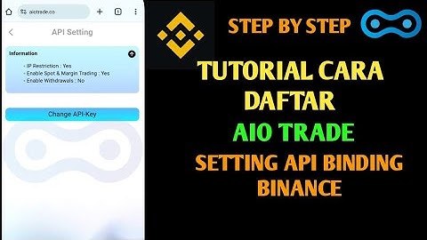 CARA SETTING API BINDING || BINANCE || AIO TRADE❗
