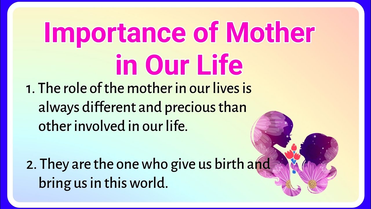 essay about the importance of mother