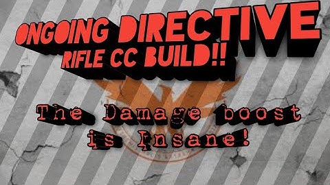 The Division 2 - TU 9.1 Ongoing Directive - Damage and crowd control build #CC .