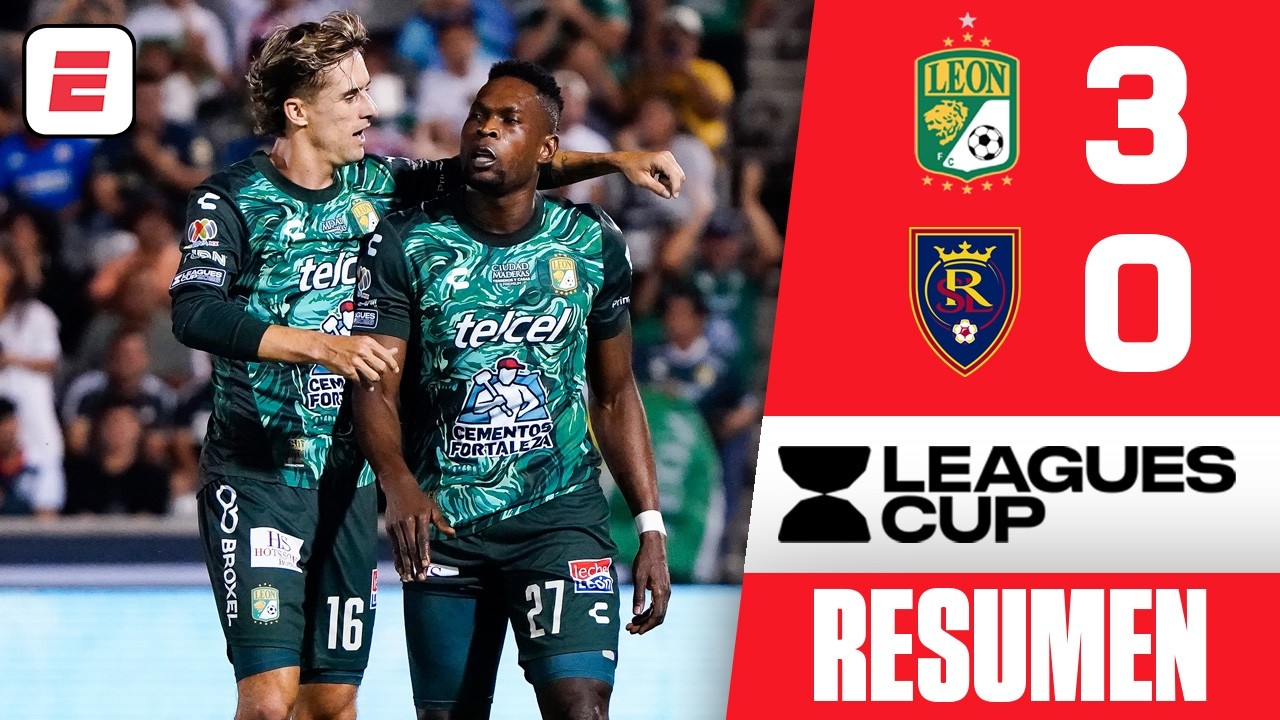 LEÓN GOLEÓ al Real Salt Lake con DOBLETE de CAMBINDO y selló pase a SEMIS de LEAGUES CUP | Resumen