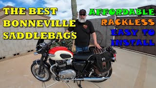 Best Rackless Triumph Bonneville Saddlebags Viking Bags Bonafide Saddle Bags #triumph #bonneville