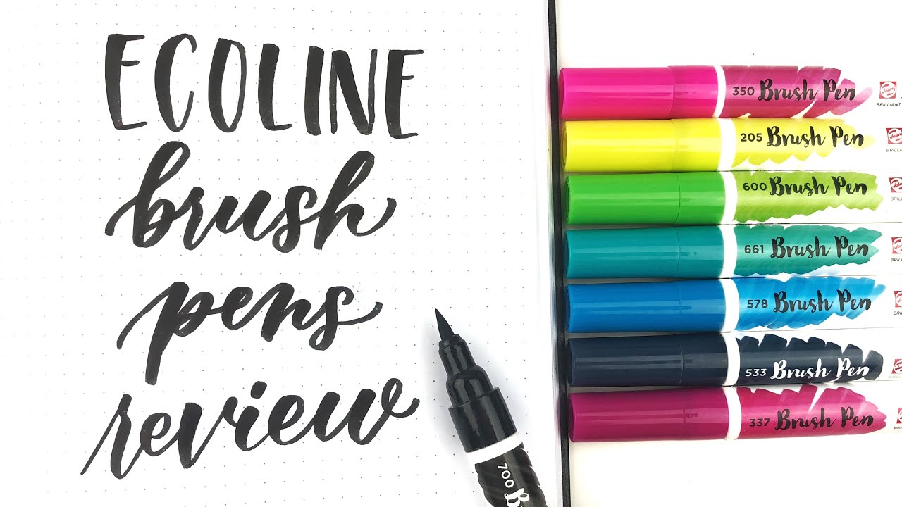 Ecoline Brush Pens Review (Compared to Karin Markers) - Ensign Insights