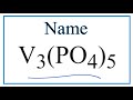Phosphate Ions and Vanadium Compounds
