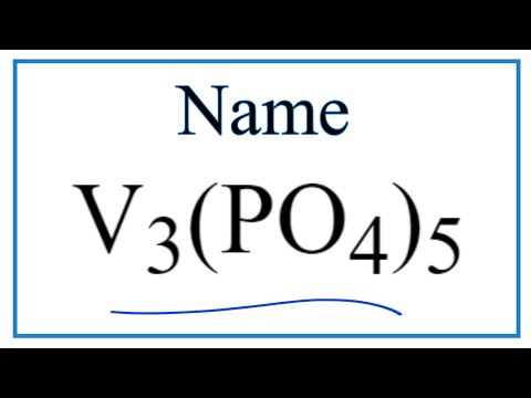 Video: Was ist Vanadium-V-Phosphat?