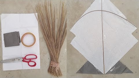 How To Make A Kite With Plastic Bag & Broom Sticks llShopper kite banany Ka Tarika 