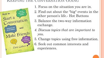 Brief Summary of Book: How to Start Conversation and Make Friends - Don Gabor