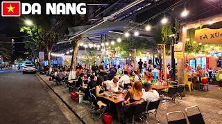 What Does An Thuong Tourist Street Look Like at Night Da Nang Vietnam Walking Tour 4K
