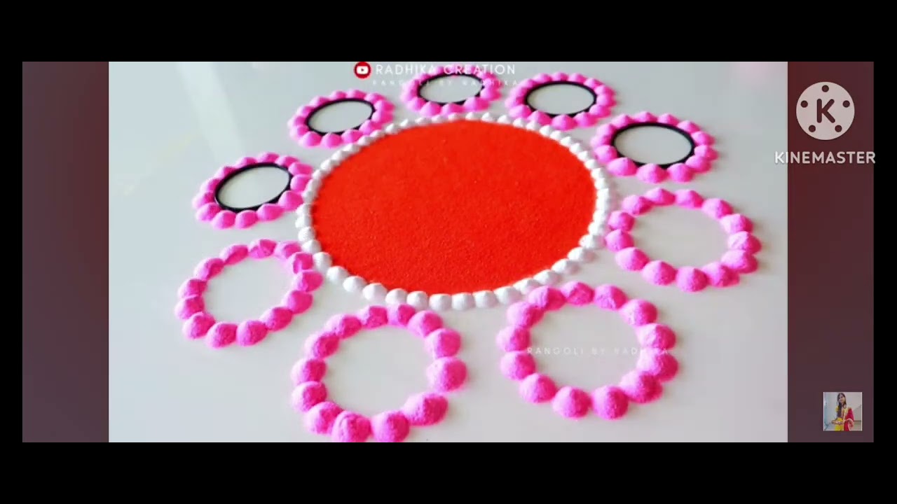 Divali rangoli sabse asan tarika or byutiful rangoli - YouTube